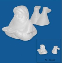 Papai Noel deitado Presenteando Kit (2 peças)